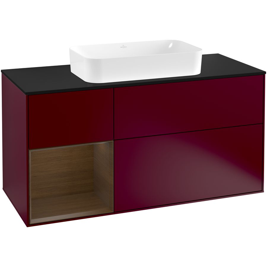 Wastafelonderkast Finion 1200x603x501mm Peony Matt Lacquer F292GNHB