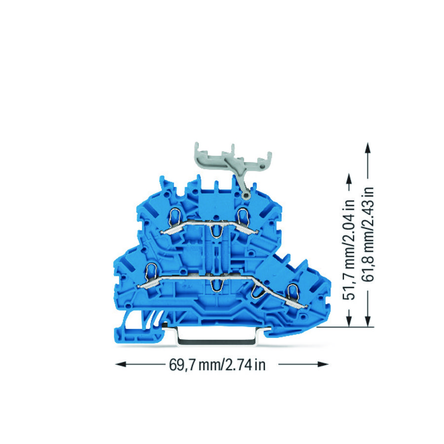 2-etageklem Rijg-/rijgklem N/N blauw 2000-2234 VVE=50