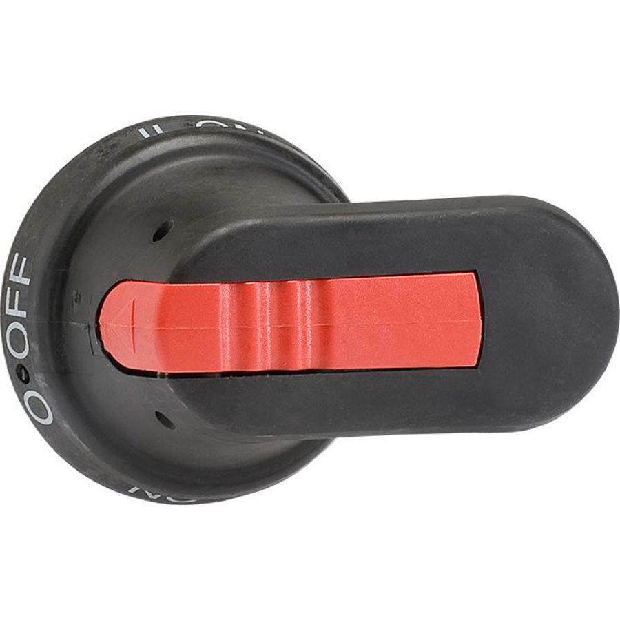 Handgreep zwart IP65 lengte 45 mm omkeerschakelaar I-O-II