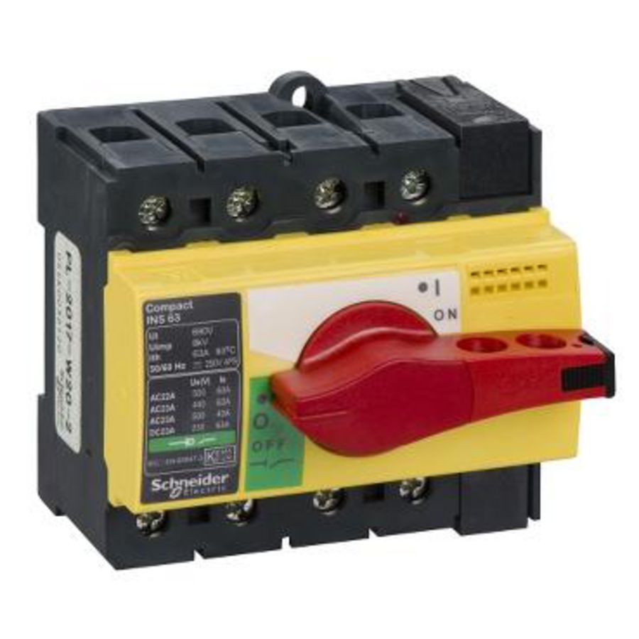 Lastscheider Vast Rood/Geel ComPact INS63 4P