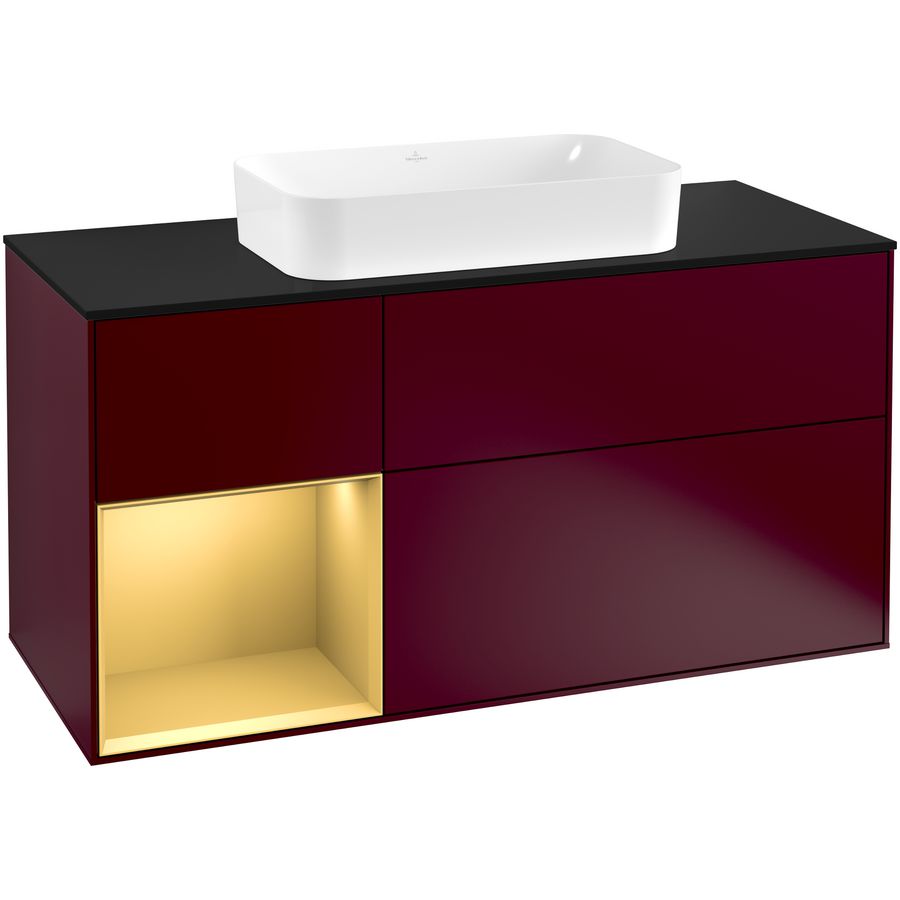 Wastafelonderkast Finion 1200x603x501mm Peony Matt Lacquer F292HFHB