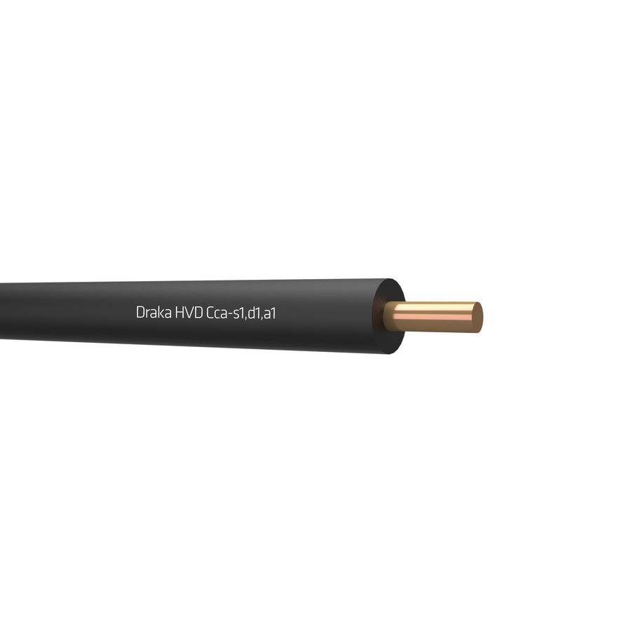Doos a 100m. installatiedraad HVD halogeenvrij Cca 70C 450/750V bk# 1,5mm² (Zwart)