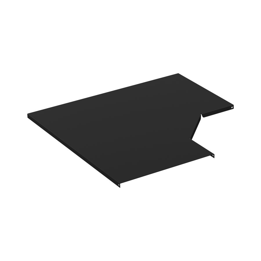 Hoekstukdeksel vast horizontale bocht 250mm zwart KG281