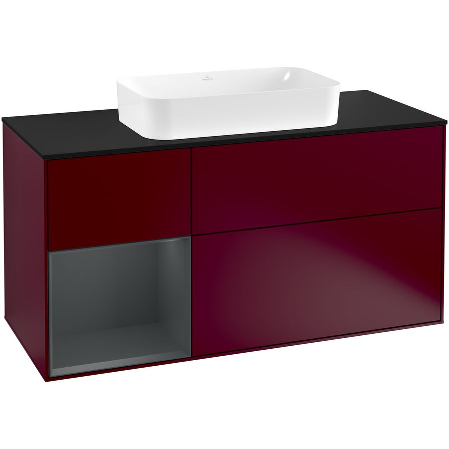 Wastafelonderkast Finion 1200x603x501mm Peony Matt Lacquer F292HGHB