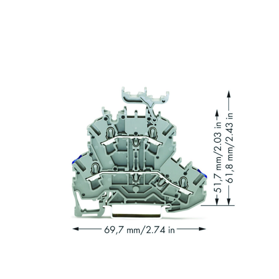 2-etageklem Rijg-/rijgklem N/L grijs 2002-2232 VVE=50