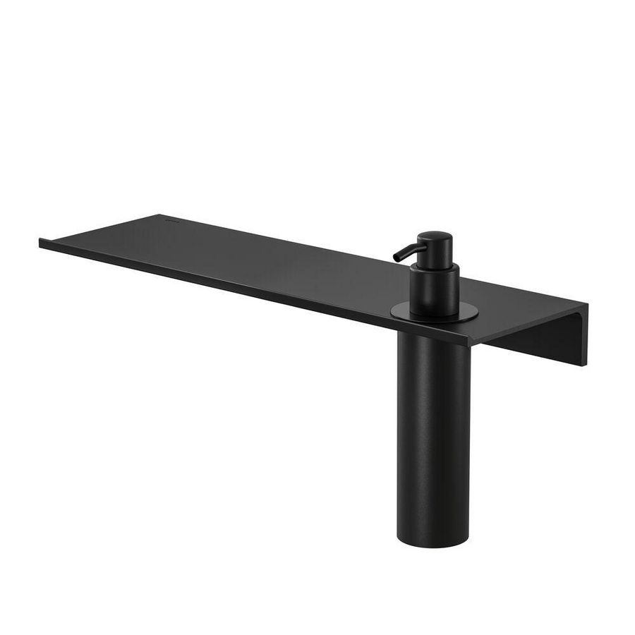 Planchet metaal 400mm met zeepdispenser 200ml. Black LEEV