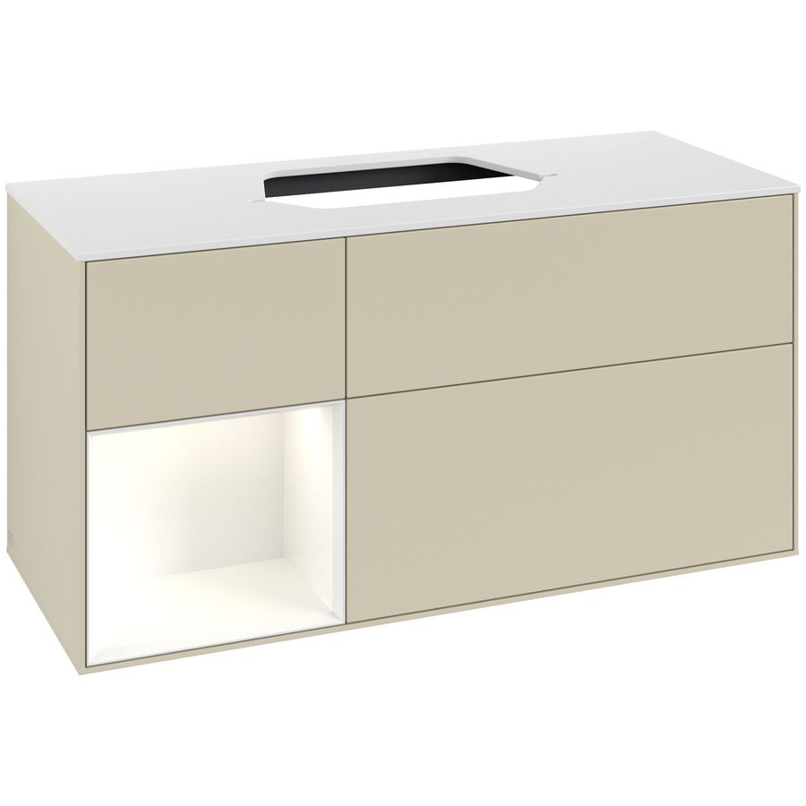 Wastafelonderkast Finion 1200x603x501mm S.Grey Matt Lacquer G411GFHJ
