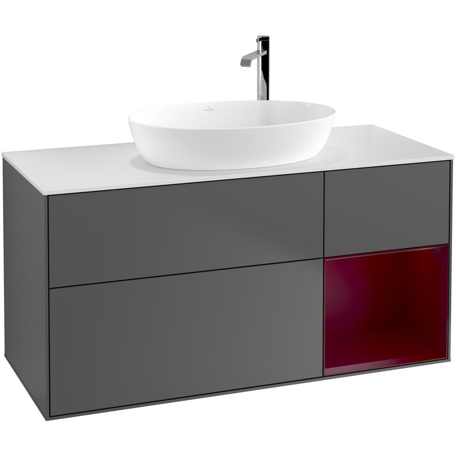 Wastafelonderkast Finion 1200x603x501mm Antr. Matt Lacquer F951HBGK