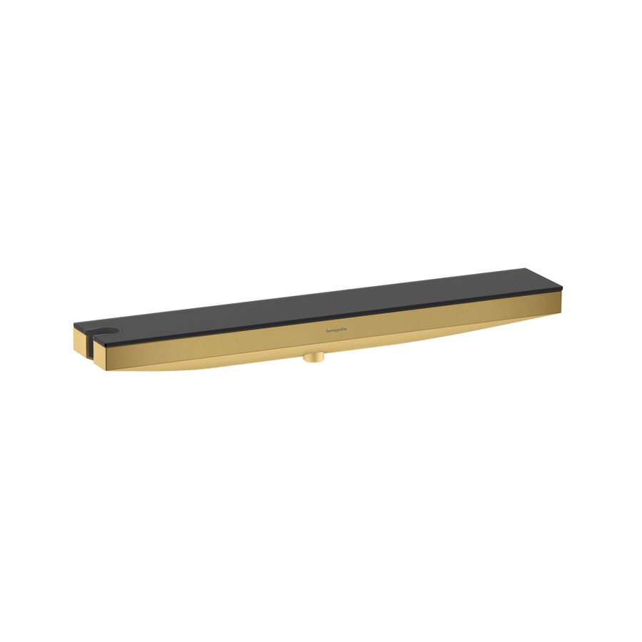 Rainfinity Muuraansluitbocht Porter 500 met douchehouder en planchet links Polished Gold Optic
