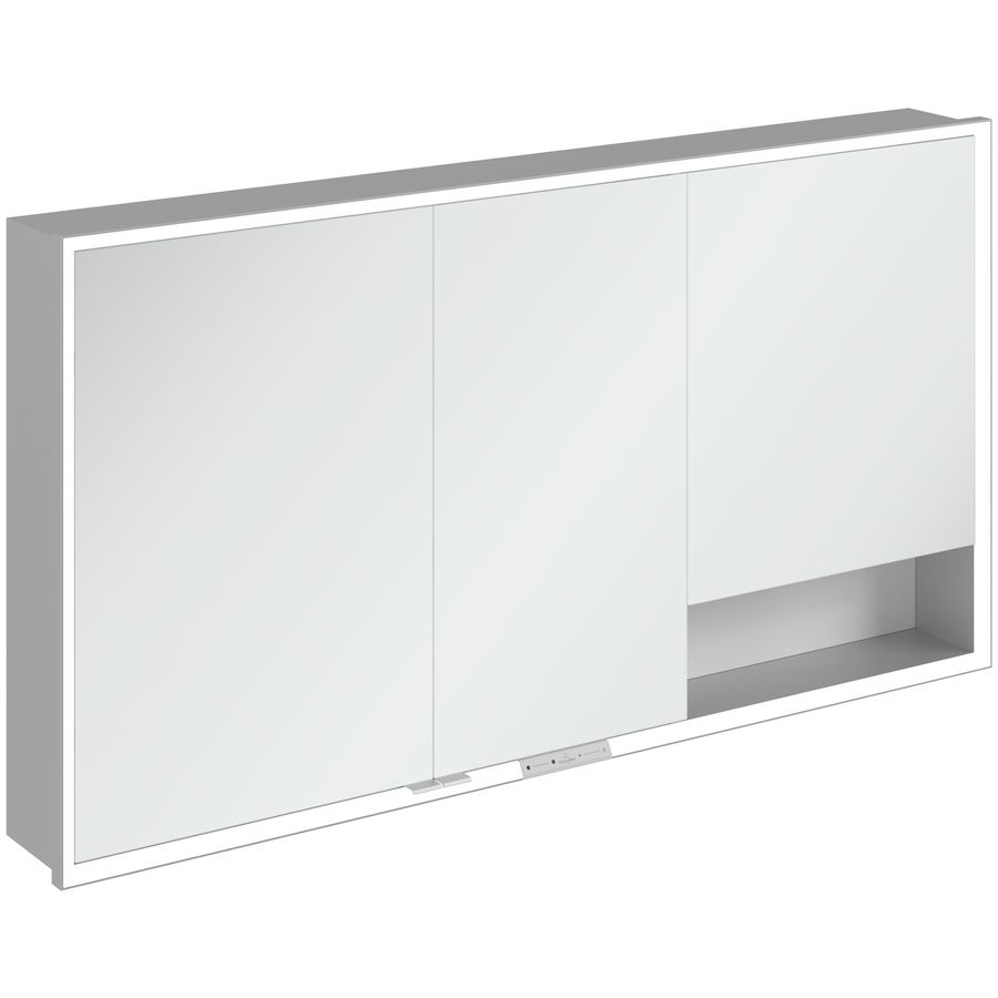Inbouw-spiegelkast My View+ 1400x750x168mm Pure White