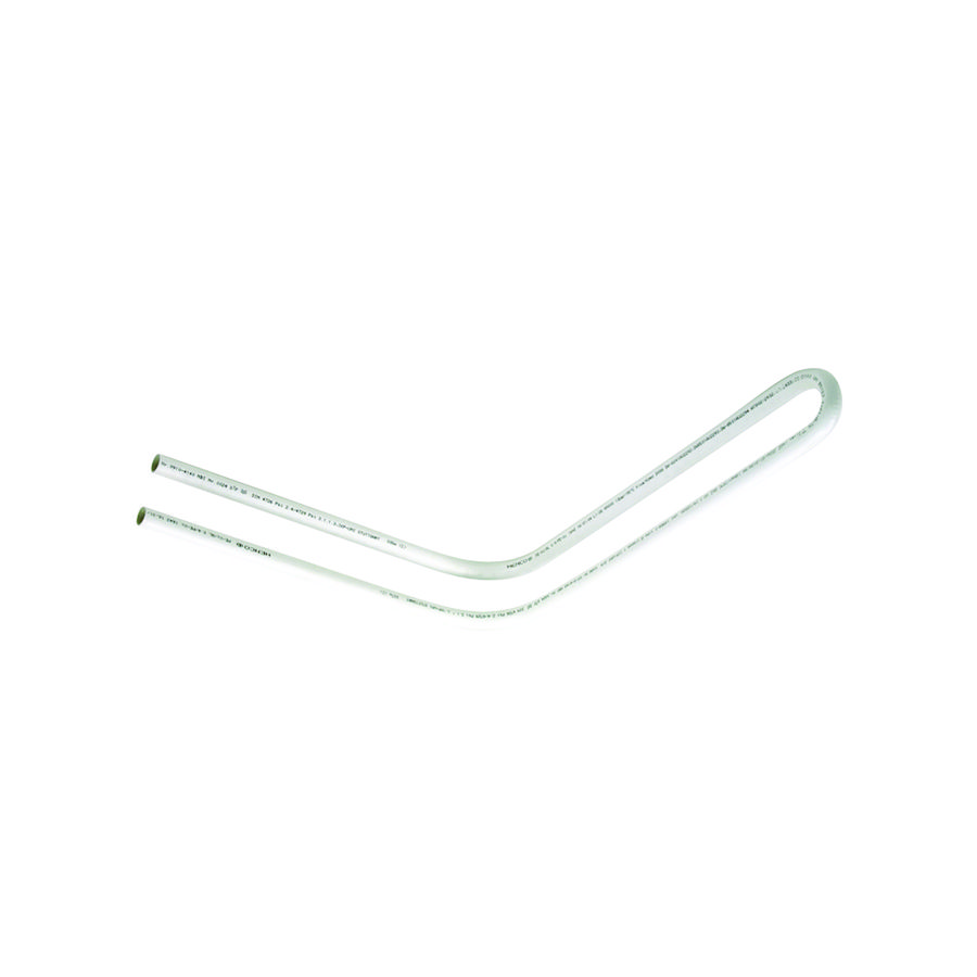 Dubbele radiatorbocht 16mm 50mm doorverbonden einde