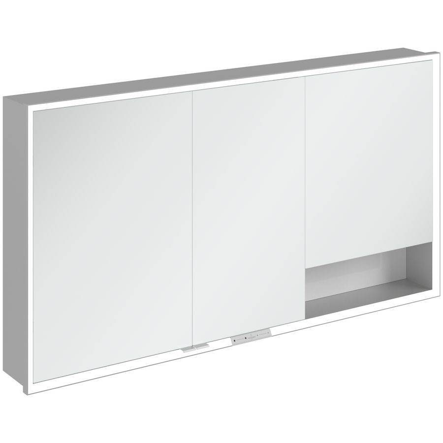 Inbouw-spiegelkast My View+ 1400x750x168mm Brilliant White