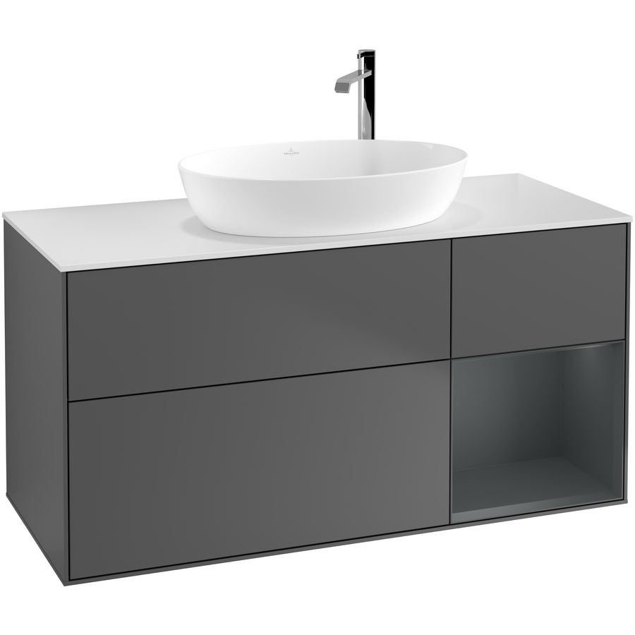 Wastafelonderkast Finion 1200x603x501mm Antr. Matt Lacquer F951HGGK