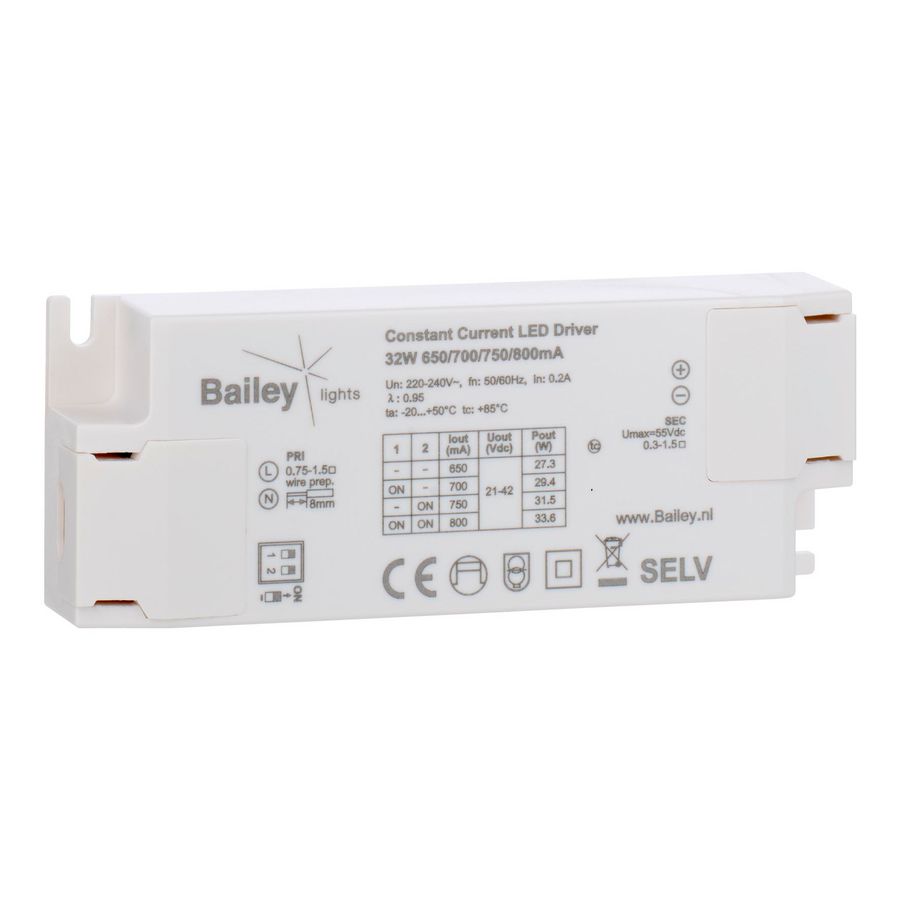 LED driver TOPO CC 32W 650/700/750/800mA IP20
