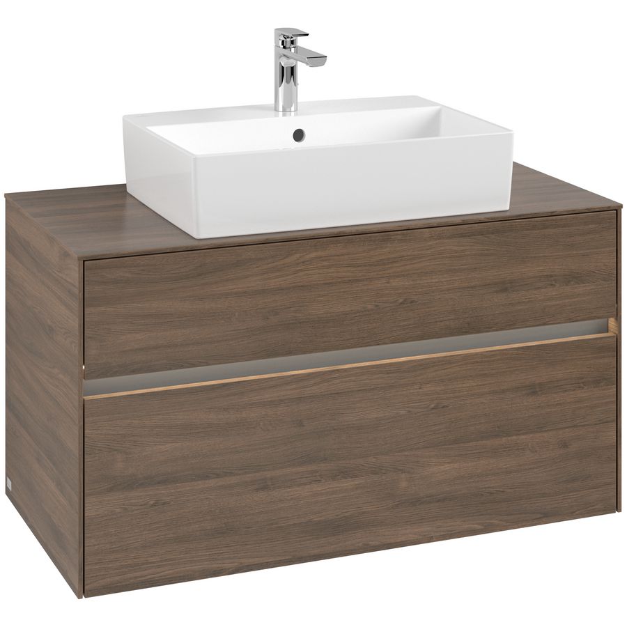 Wastafelonderkast Collaro 1000x548x500mm Ariz.Oak C125B0VH