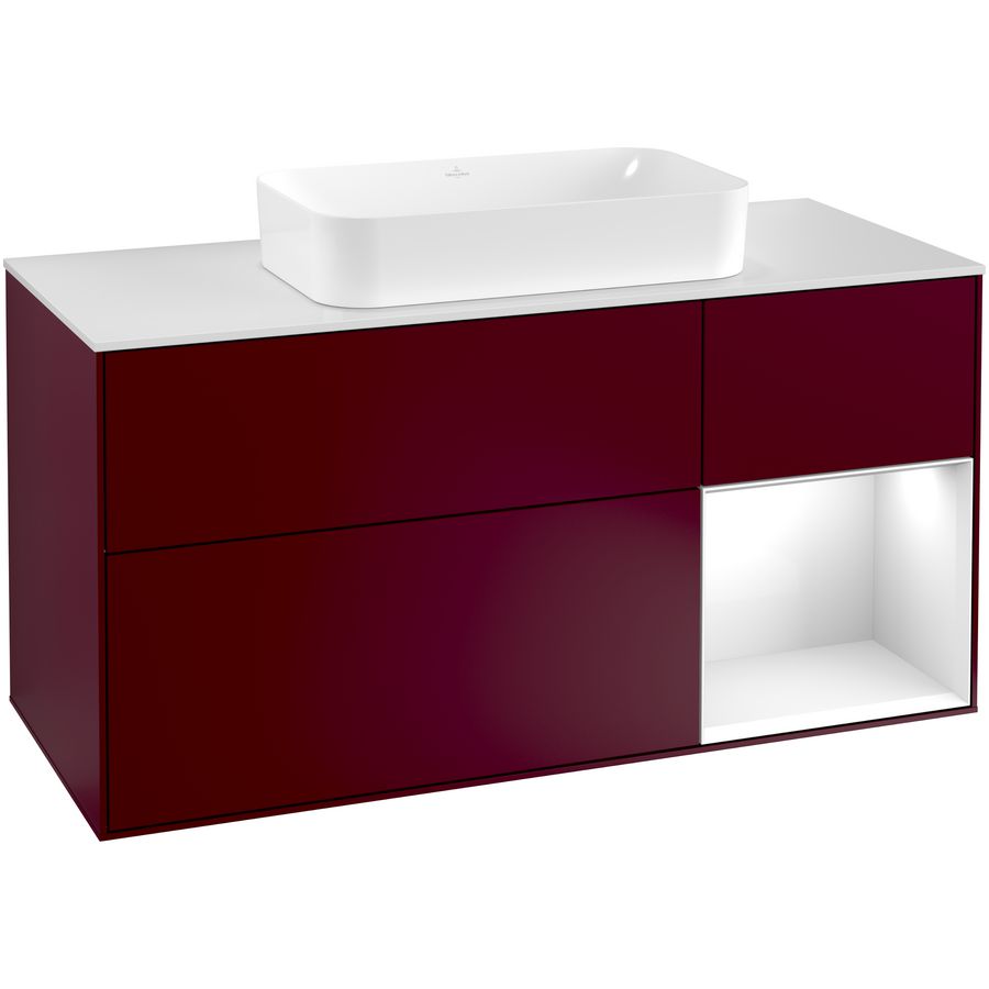 Wastafelonderkast Finion 1200x603x501mm Peony Matt Lacquer F301GFHB