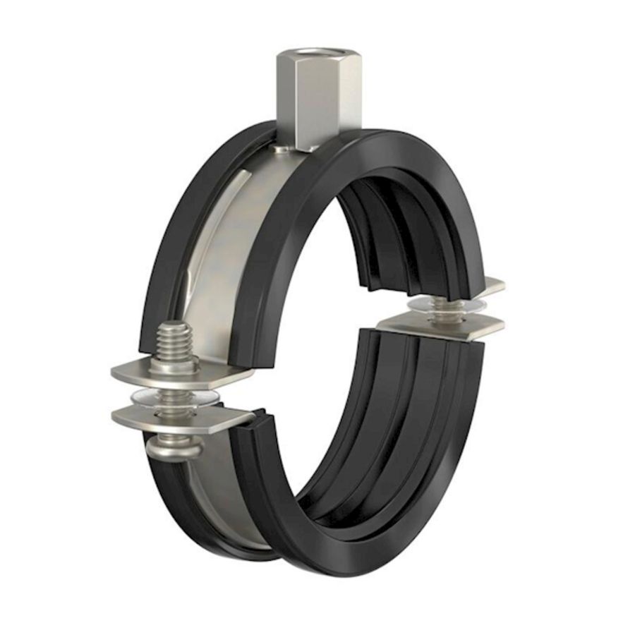 Pijpbeugel FLAMCOFIX RVS BRS-A M8/10 Ø75-80mm (2.1/2") met inlage