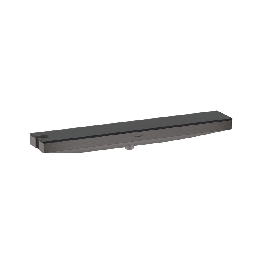Rainfinity Muuraansluitbocht Porter 500 met douchehouder en planchet links Brushed Black Chrome