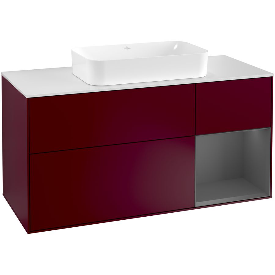 Wastafelonderkast Finion 1200x603x501mm Peony Matt Lacquer F301GKHB