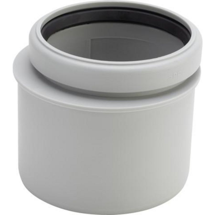 Verloopstuk DN 90/100 kunststof/grijs VVE=6