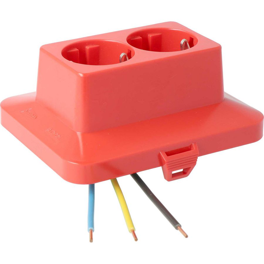 Deksel tweevoudige contactdoos AK2-C2 rood VVE=10