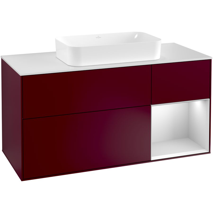 Wastafelonderkast Finion 1200x603x501mm Peony Matt Lacquer F301MTHB