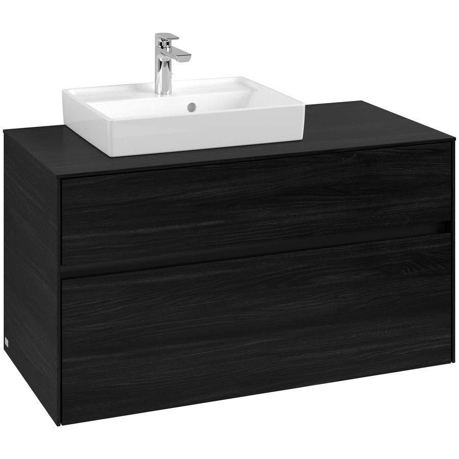 Wastafelonderkast Collaro 1000x548x500mm Black Oak C01400AB