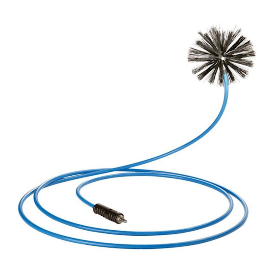 Flexibele as tbv buisreiniging L=10m M10 aansluiting incl. Ø180mm perlon borstelkop