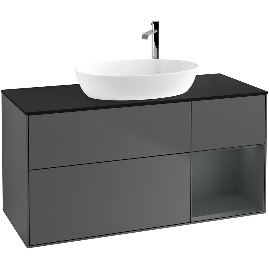 Wastafelonderkast Finion 1200x603x501mm Antr. Matt Lacquer F952HGGK