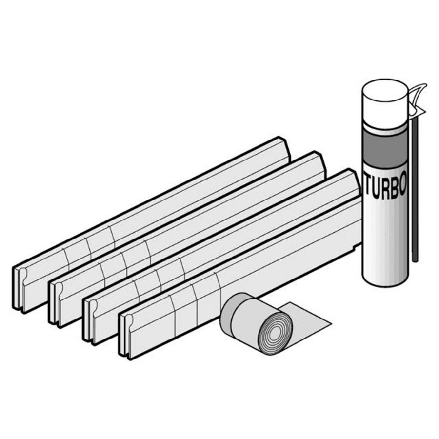 Futurion Flat installatieset voor 900x800-1000x1000mm