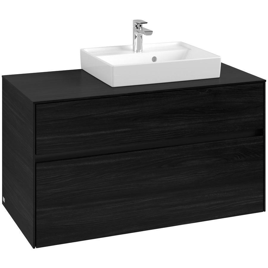 Wastafelonderkast Collaro 1000x548x500mm Black Oak C01500AB