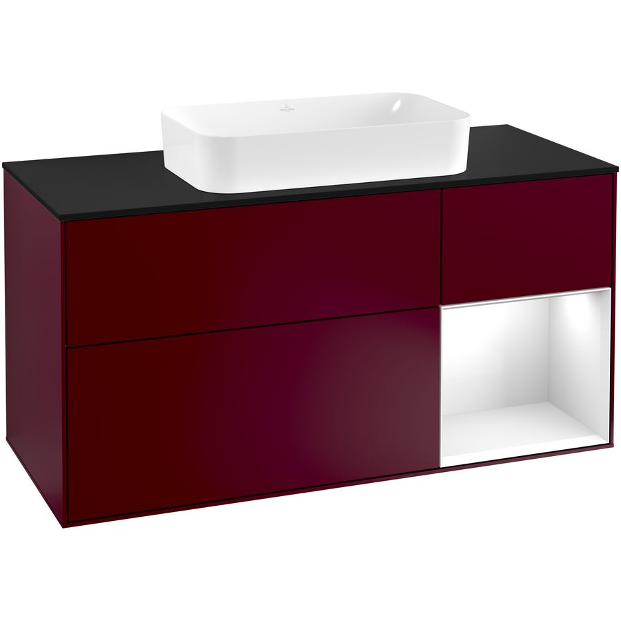 Wastafelonderkast Finion 1200x603x501mm Peony Matt Lacquer F302GFHB