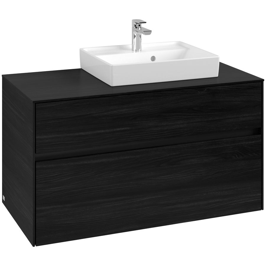 Wastafelonderkast Collaro 1000x548x500mm Black Oak C015B0AB
