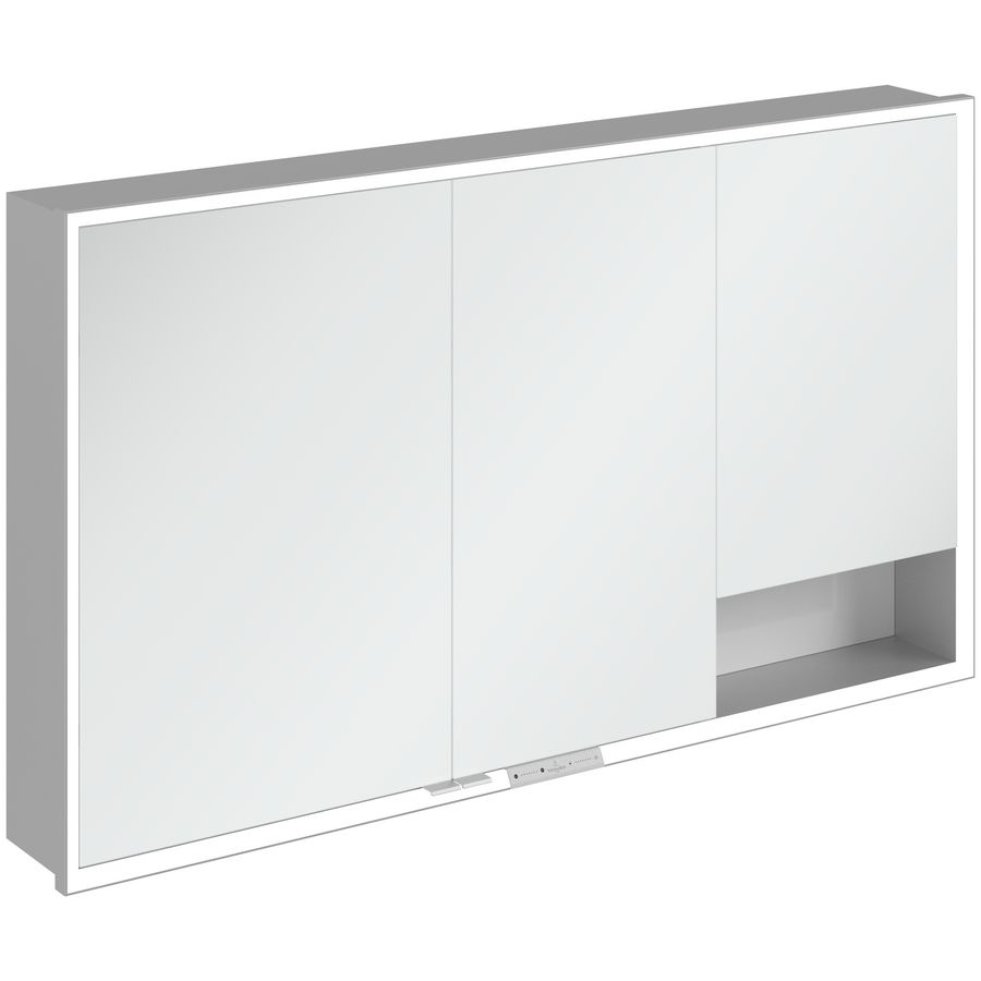 Inbouw-spiegelkast My View+ 1300x750x168mm Brilliant White