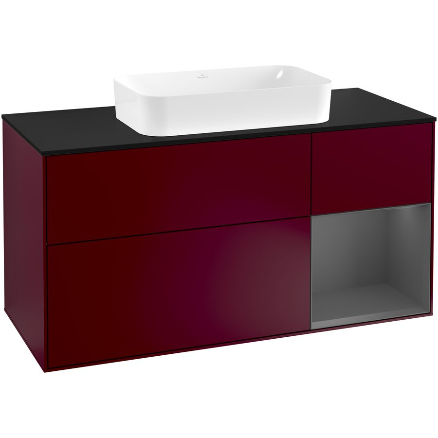 Wastafelonderkast Finion 1200x603x501mm Peony Matt Lacquer F302GKHB