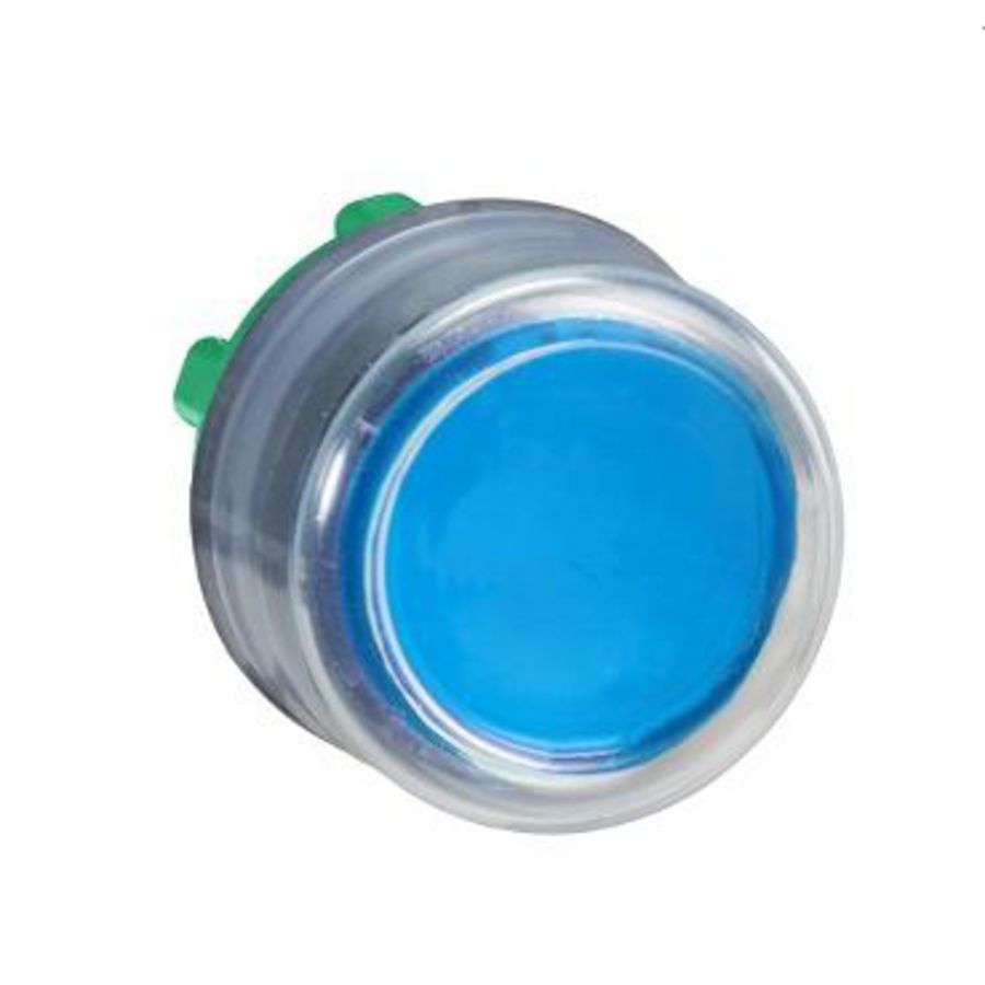 Kop drukknop Verhoogd Terugvering 22mm Blauw Harmony XB5