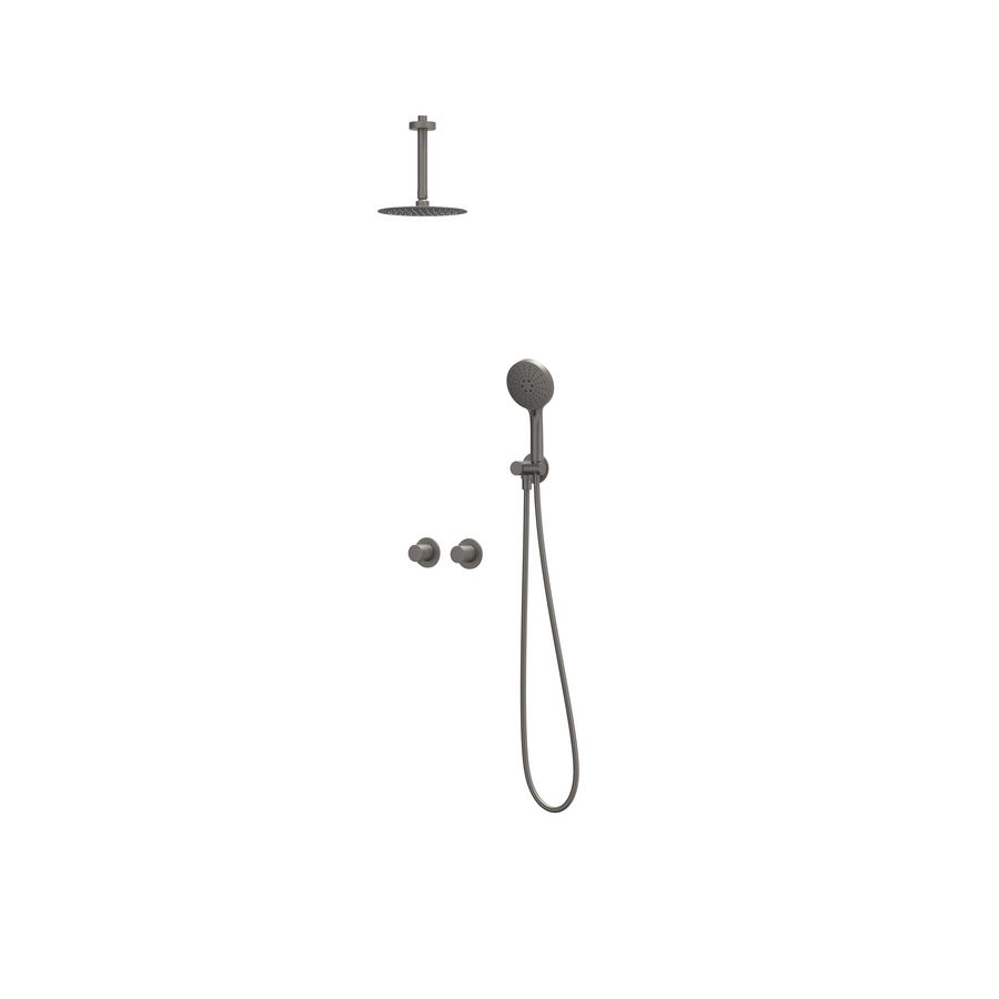 Afbouwdeel regendouche IVY combiset Bond 3 inbouwthermostaat symmetry gebor. metal black CSB3GMABC incl. inbouwbox