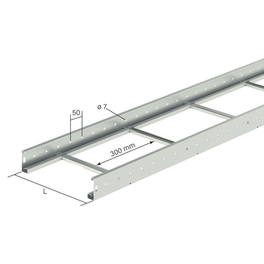 Lengte a 3m. Kabelladder Thvz middelzware sport 300 B200 H60