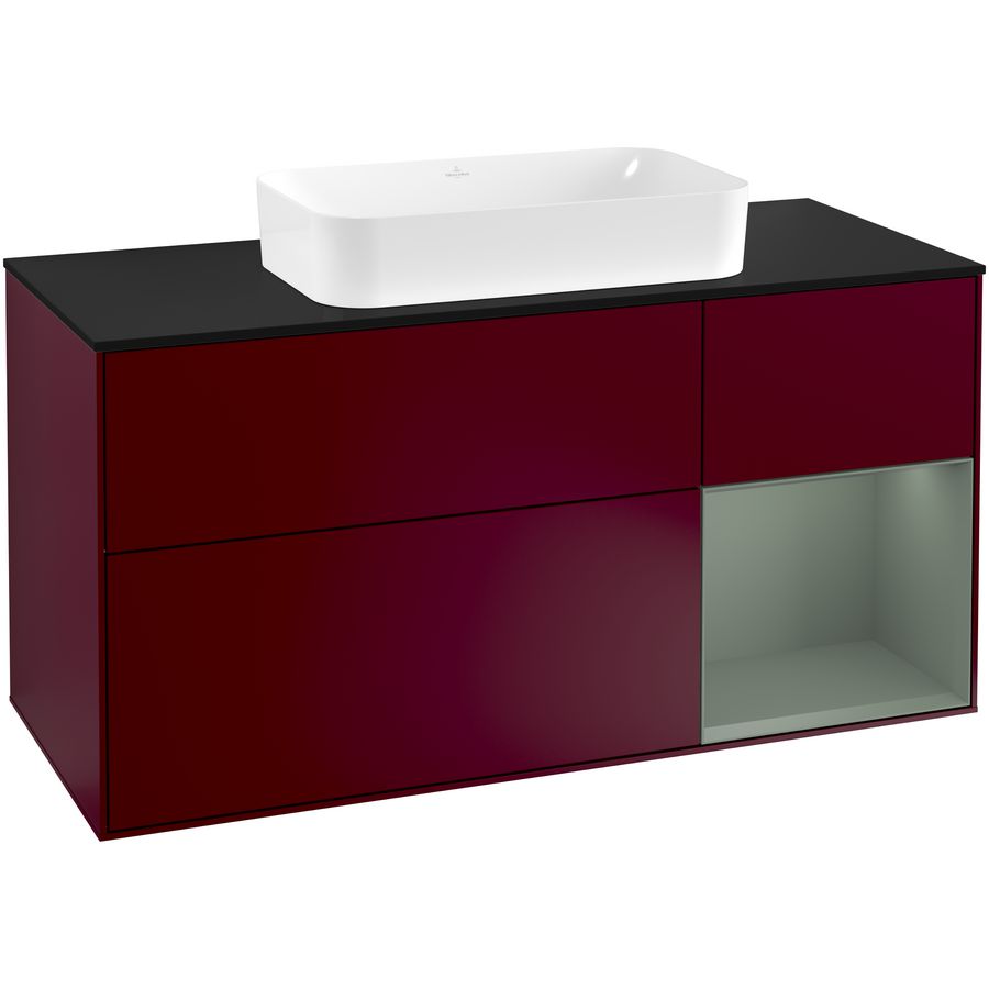 Wastafelonderkast Finion 1200x603x501mm Peony Matt Lacquer F302GMHB