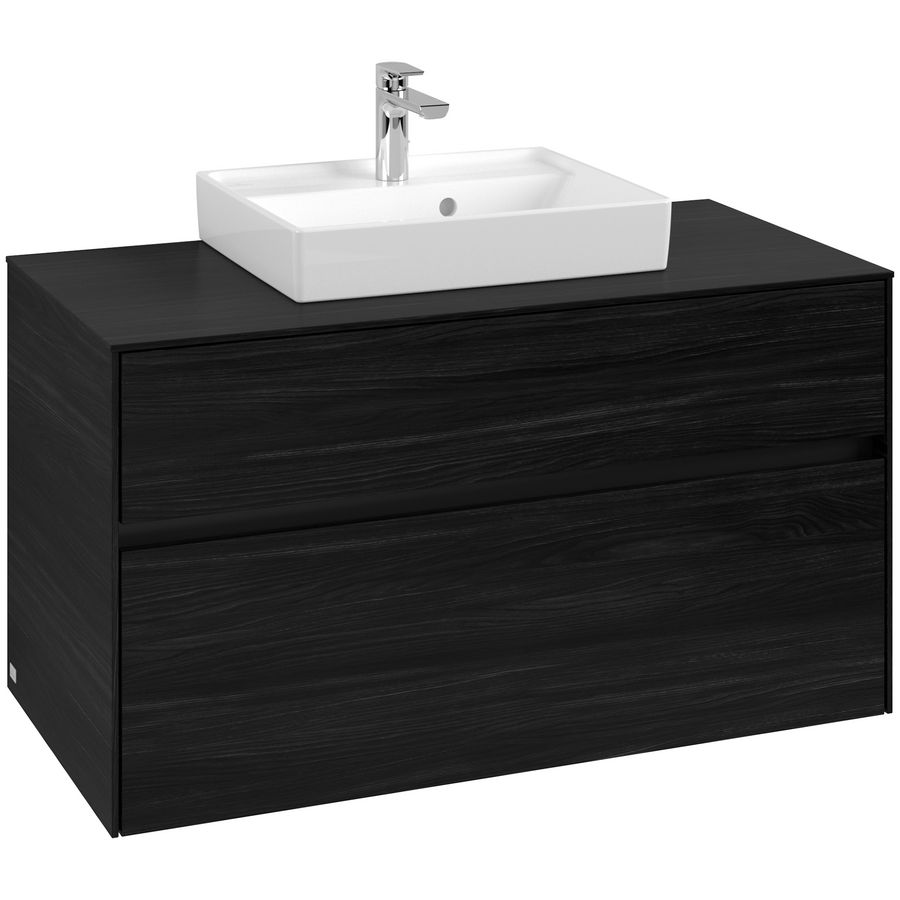 Wastafelonderkast Collaro 1000x548x500mm Black Oak C016B0AB