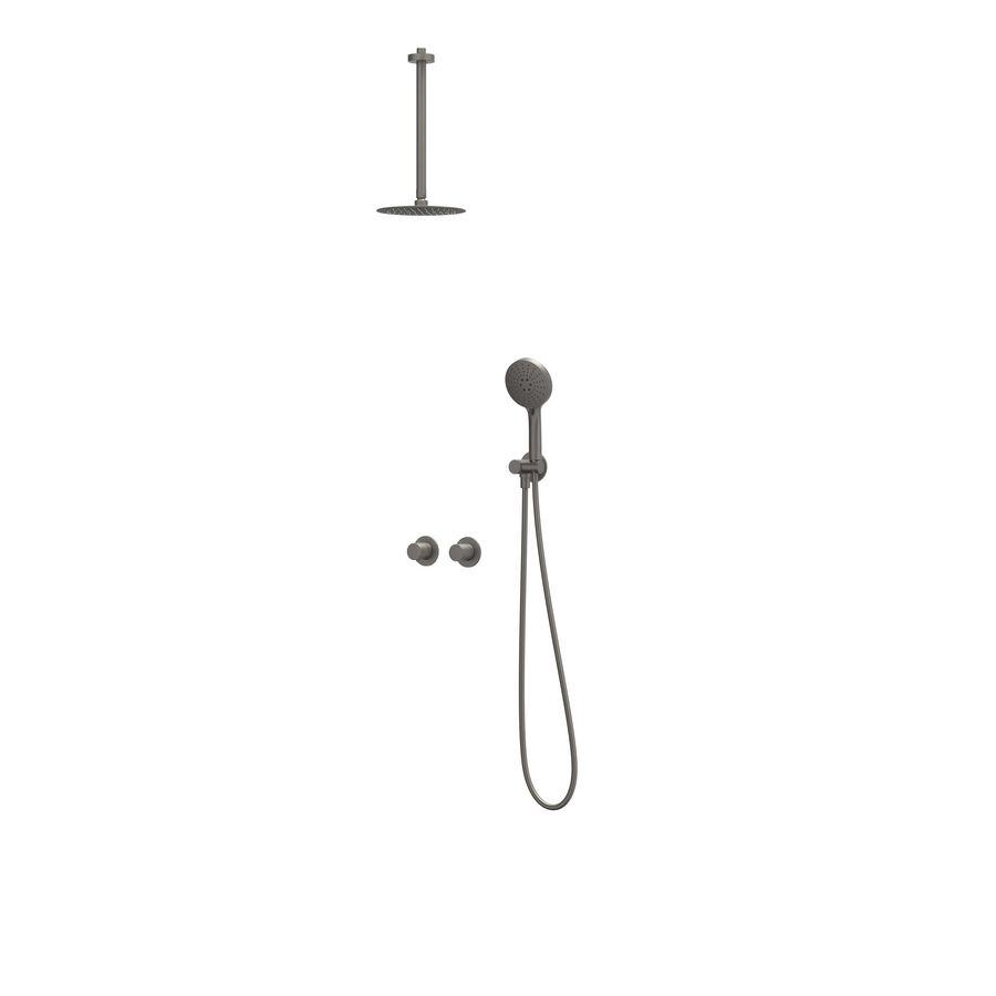 Afbouwdeel regendouche IVY combiset Bond 3 inbouwthermostaat symmetry gebor. metal black CSB3GMACC incl. inbouwbox