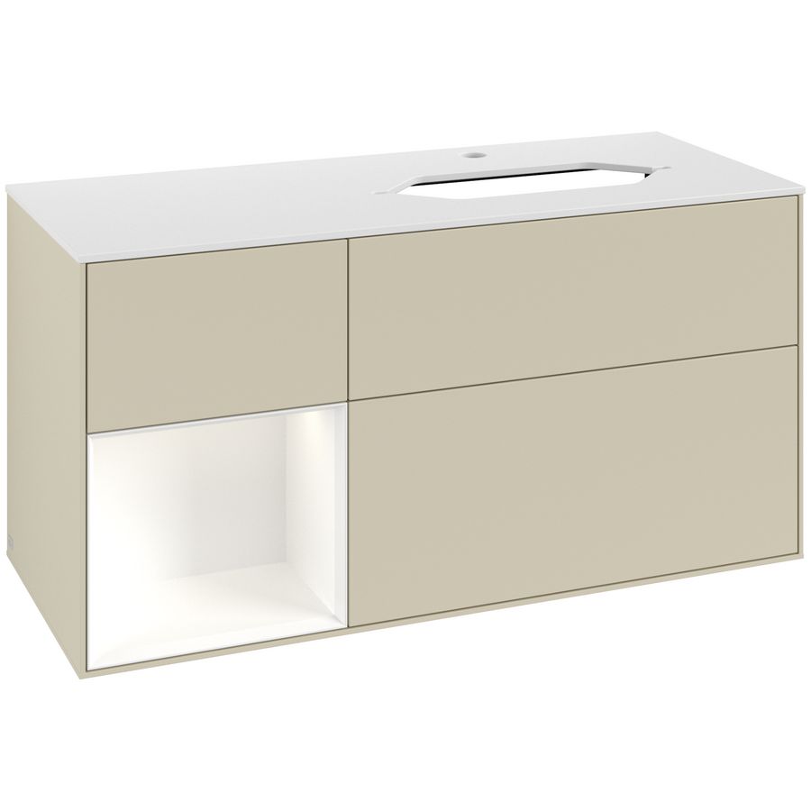 Wastafelonderkast Finion 1200x603x501mm S.Grey Matt Lacquer G271MTHJ