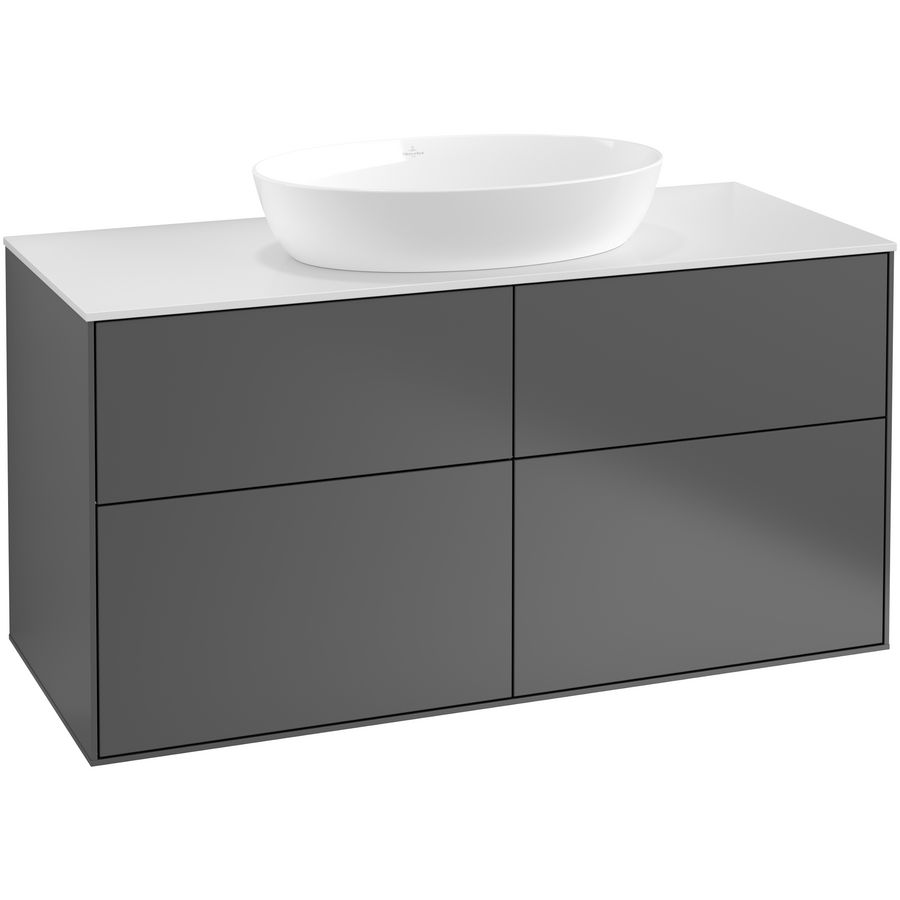 Wastafelonderkast Finion 1200x603x501mm Antr. Matt Lacquer FA3100GK