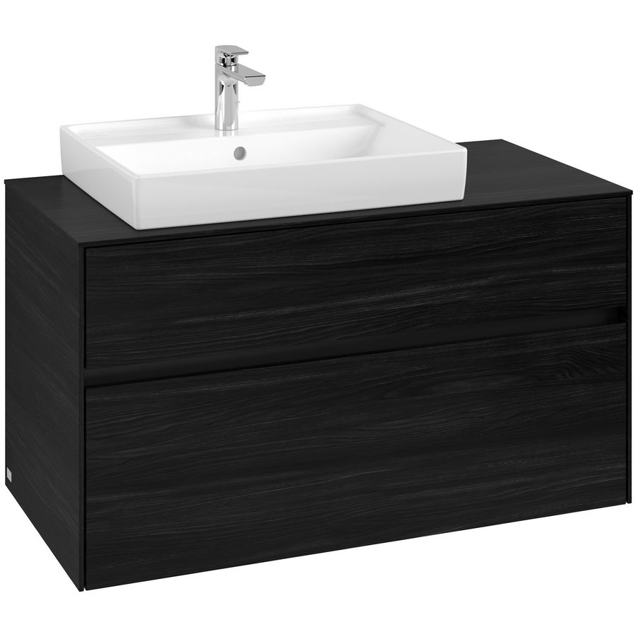 Wastafelonderkast Collaro 1000x548x500mm Black Oak C017B0AB