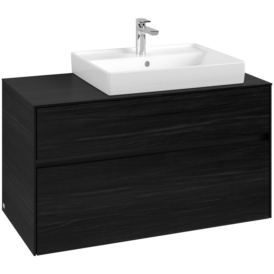 Wastafelonderkast Collaro 1000x548x500mm Black Oak C018B0AB