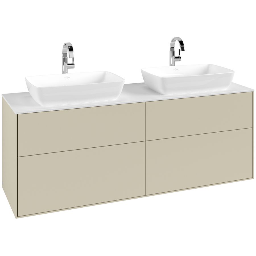 Wastafelonderkast Finion 1600x603x501mm S.Grey Matt Lacquer G84100HJ