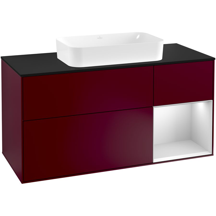 Wastafelonderkast Finion 1200x603x501mm Peony Matt Lacquer F302MTHB