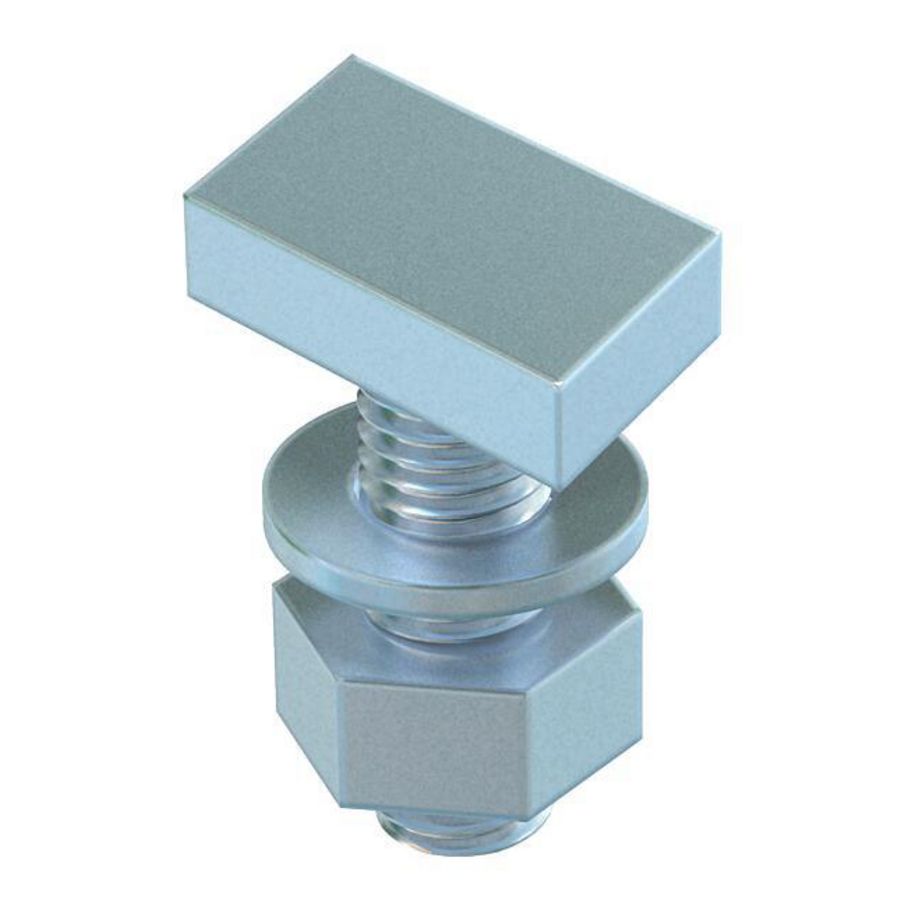 Hamerkopbout profielrail middel M10x30mm rvs blan VVE=50