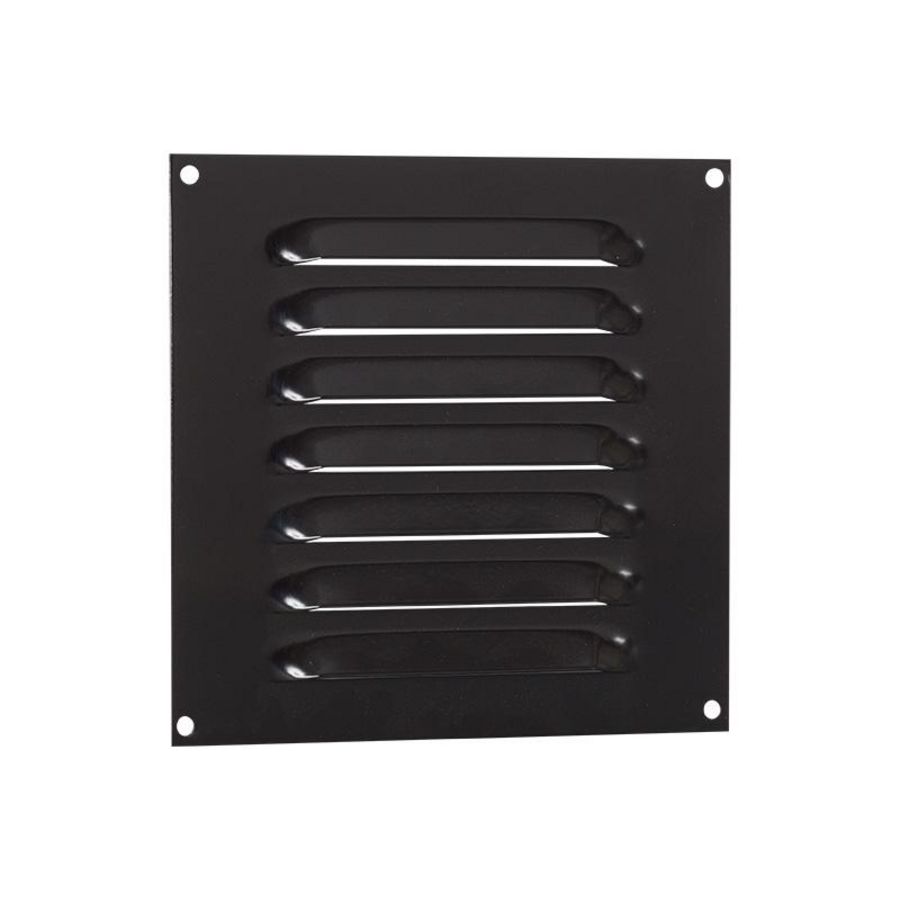 ALU schoepenrooster vlak model 150x150mm bruin