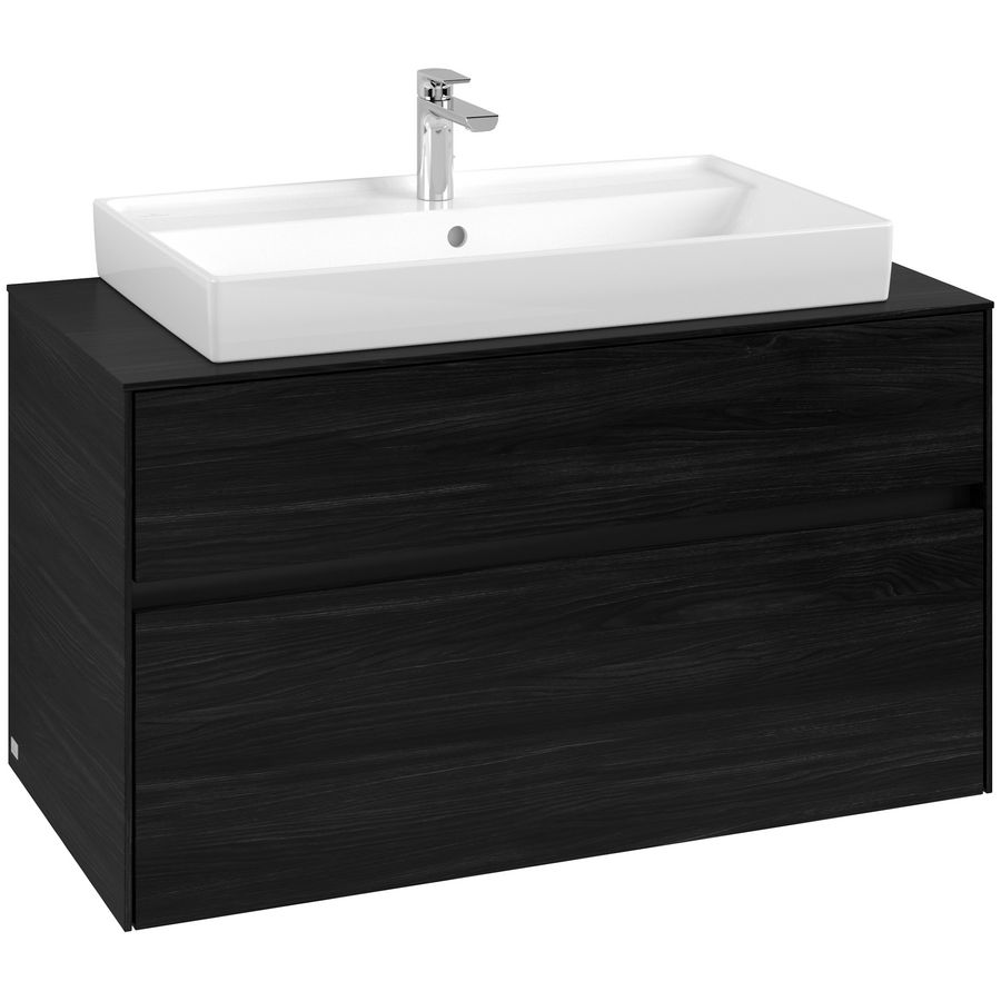 Wastafelonderkast Collaro 1000x548x500mm Black Oak C02000AB
